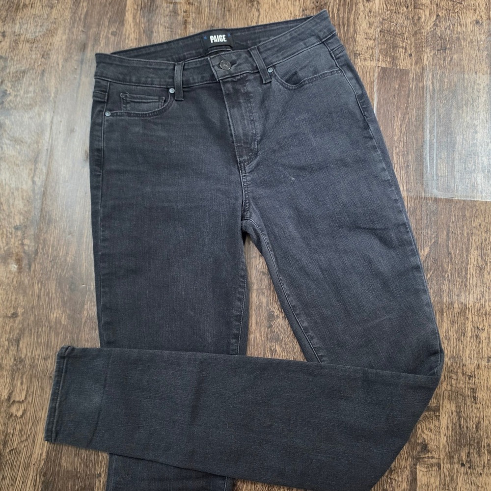 PAIGE Leggy Ultra Skinny Jeans Women 29 Black High Rise Stretch Denim